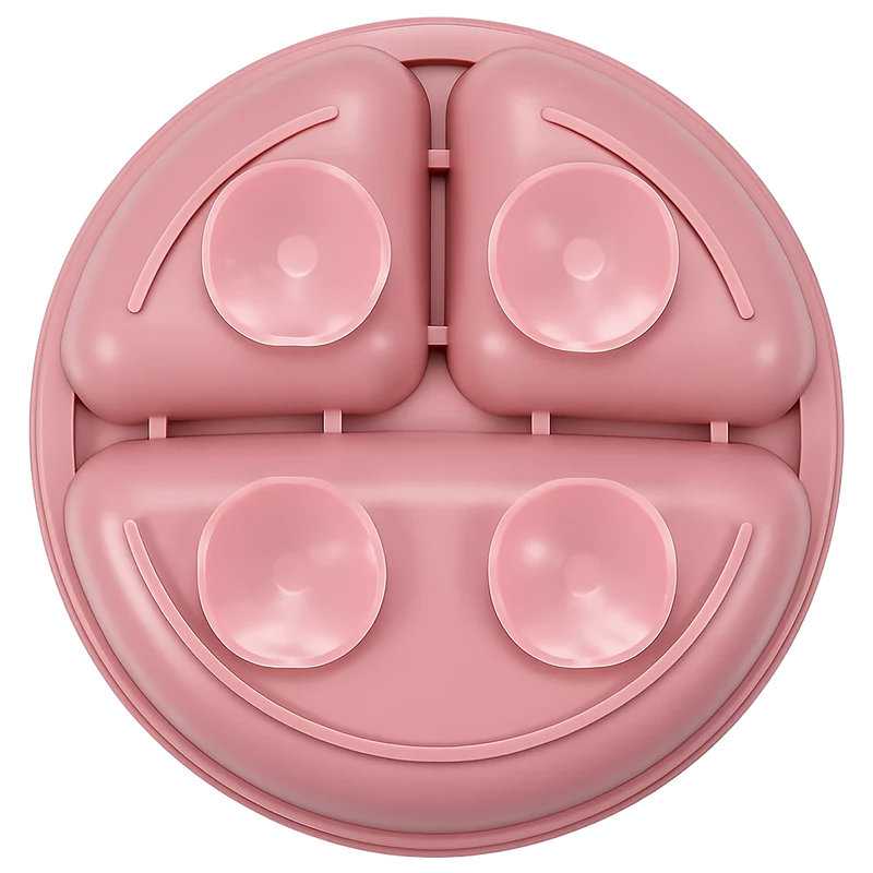 Silicone Suction Baby Feeding Plate Set