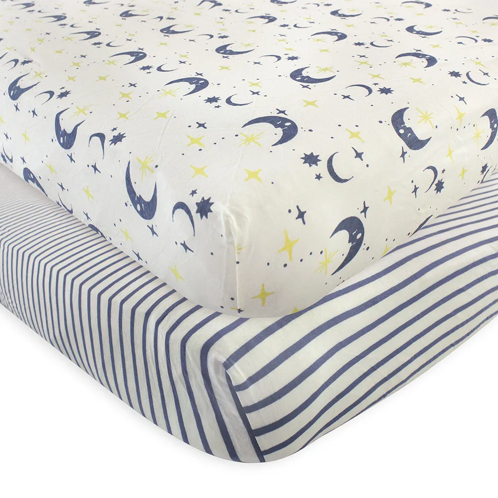 2-Pack Moon Fitted Crib Sheets 68963