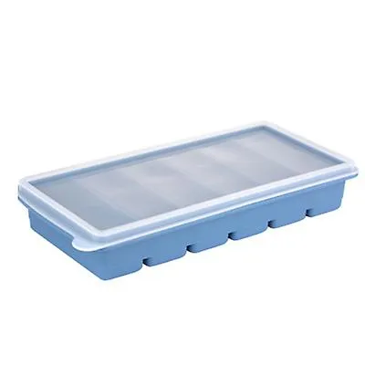 24*11.5*4cm blue 6-hole silicone ice mold, sealed food preservation box with lid AZ22433