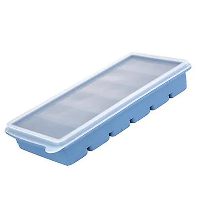 24*11.5*4cm blue 6-hole silicone ice mold, sealed food preservation box with lid AZ22433