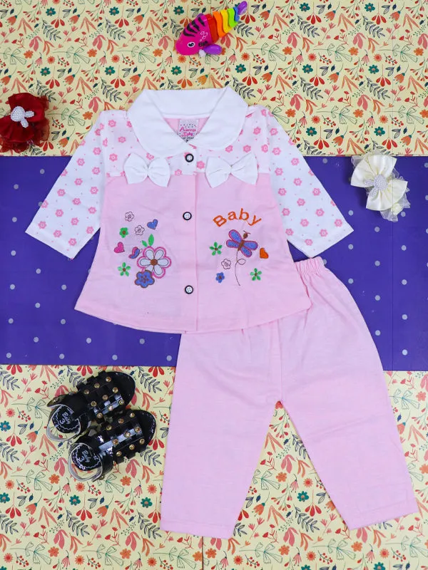 3Mth - 9Mth Butterfly Light Pink Baby Suit For Newborn NBS114