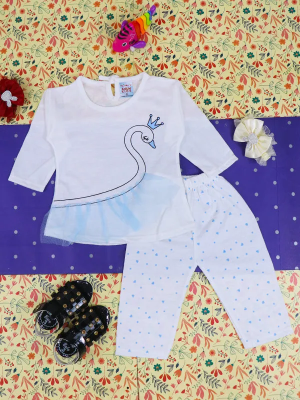 3Mth - 9Mth Swan Blue Baby Suit For Newborn NBS115