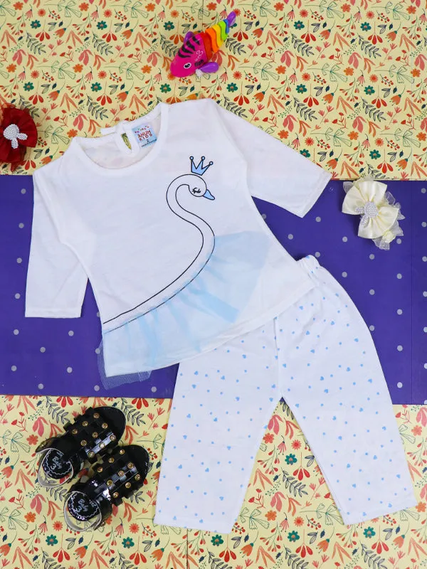 3Mth - 9Mth Swan Blue Baby Suit For Newborn NBS115