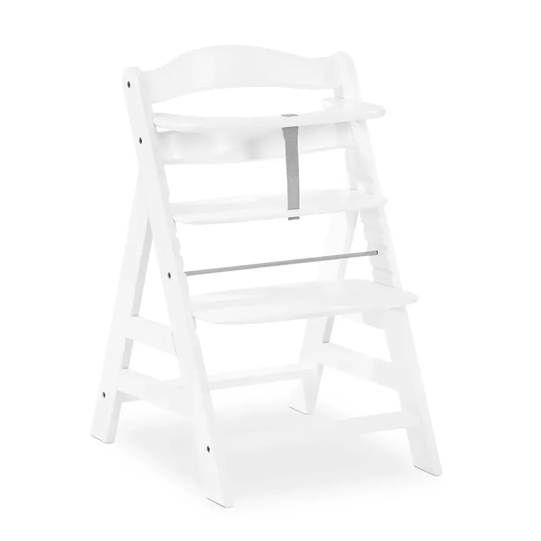 Alpha  Highchair  Free Cosy Select Seat - White/Jersey Charcoal