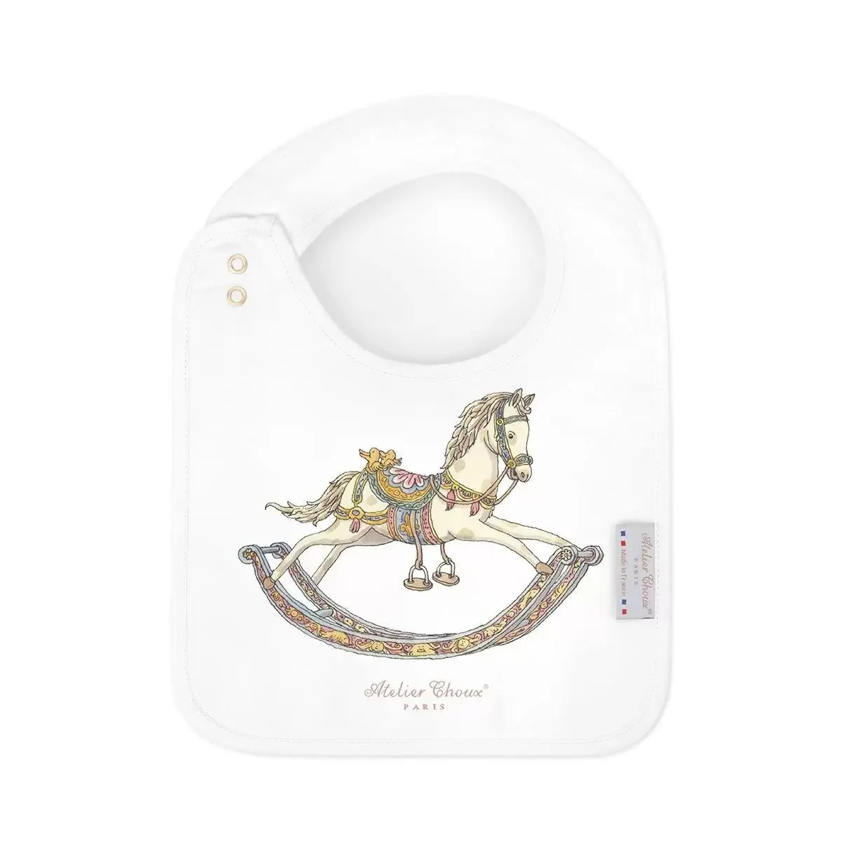 Atelier Choux Satin Bib Rocking Horse