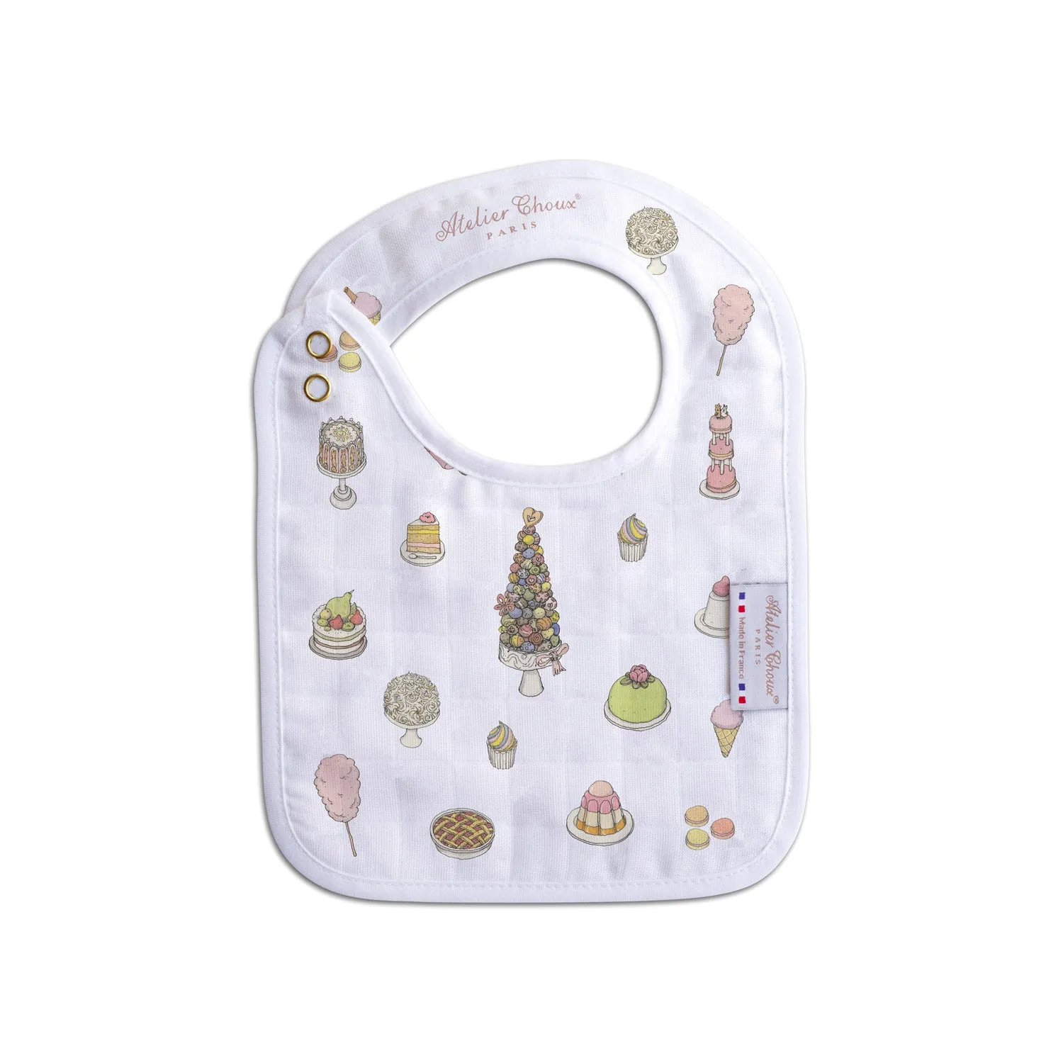 Atelier Choux Small Bib Sweet Pie - Gold Snaps