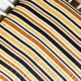 Autumn Stripe Muslin Crib Bottom Sheet