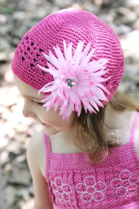 Baby Bezak - Rose Cap With Soft-Pink Flower