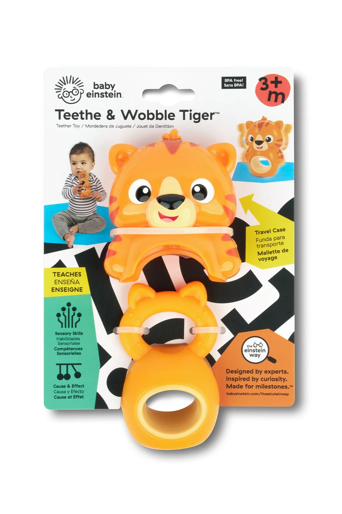 Baby Einstein Teethe & Wobble Tiger Teether Toy