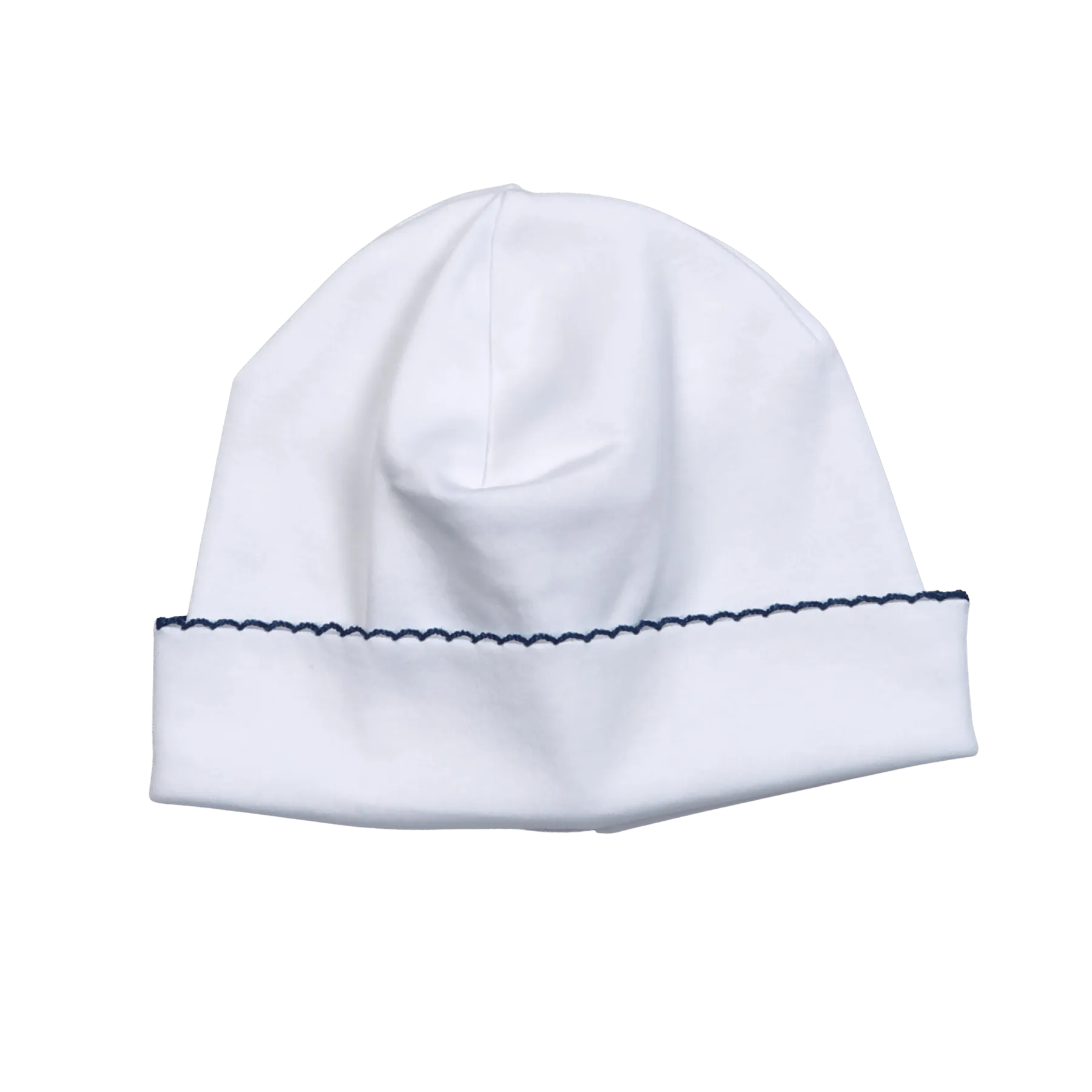 Baby Loren White Pima Beanie Trim (Color Options)