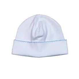 Baby Loren White Pima Beanie Trim (Color Options)