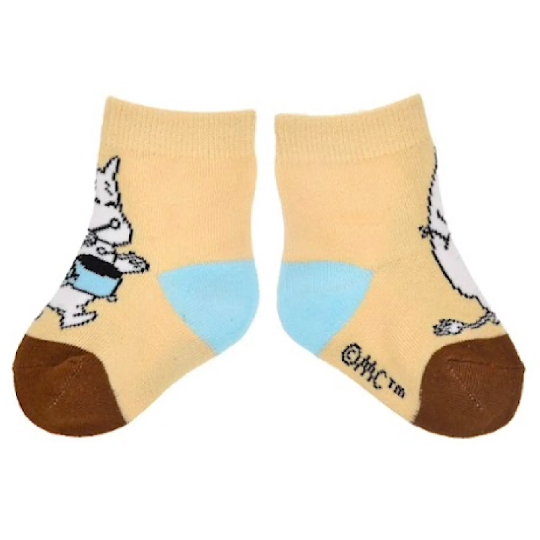 Baby Socks Moomintroll Playing Drum Beige