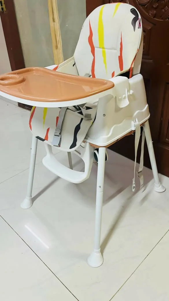 BABYHUG Comfy Highchair with Printed Cushion - Brown