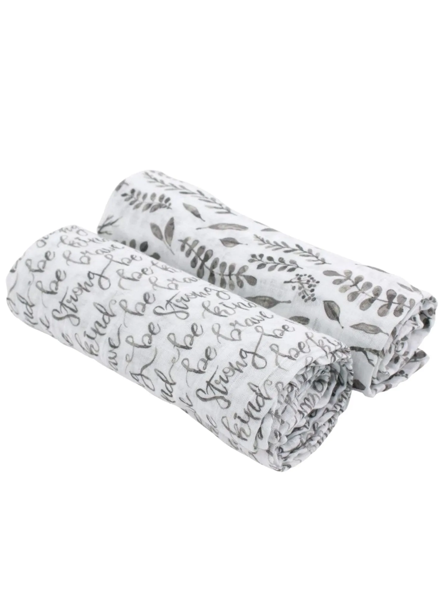 Bebe Au Lait Pack of 2 Swaddle Cotton JustBe Plus Leaves Print