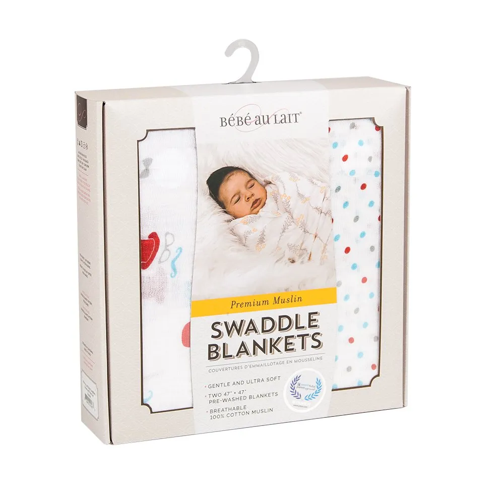 Bebe Au Lait Premium Muslin Swaddle Blanket Set