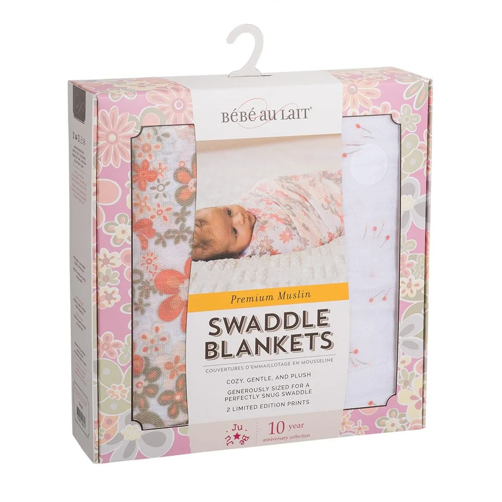 Bebe Au Lait Premium Muslin Swaddle Blanket Set