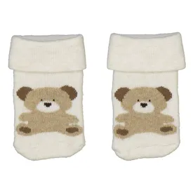 Beige Bear Graphic Socks