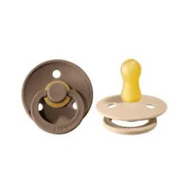 Bibs Pacifier - Colour Natural Rubber Collection, Dark Oak   Vanilla (2 pack)