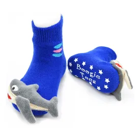 Blue Shark Boogie Toes Rattle Socks