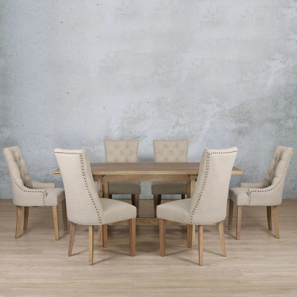 Bolton Wood Top & Duchess 6 Seater Dining Set