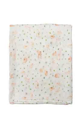 Bunny Meadow Muslin Swaddle