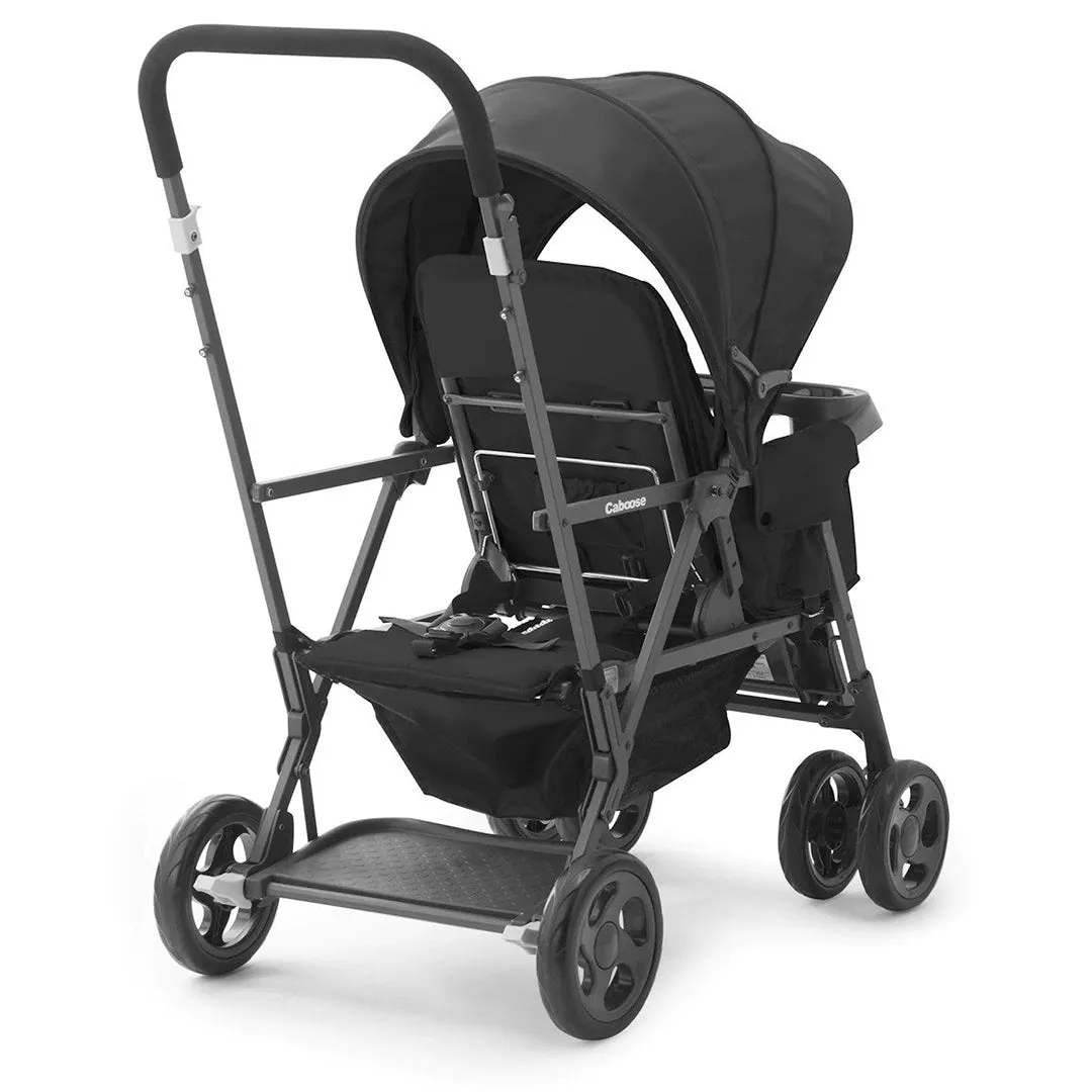 Caboose Too Sit Stand Tandem Double Stroller  - Black