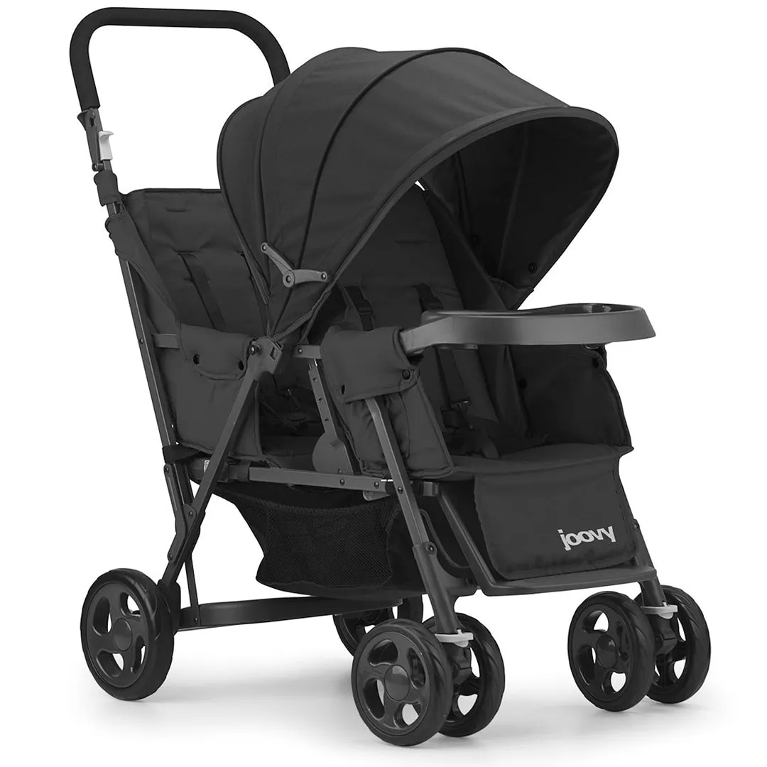 Caboose Too Sit Stand Tandem Double Stroller  - Black