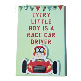 C&F Wooden Every Little Boy (Green) Fun Plaque