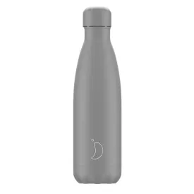 Chillys 500ml Water Bottle Monochrome All Grey