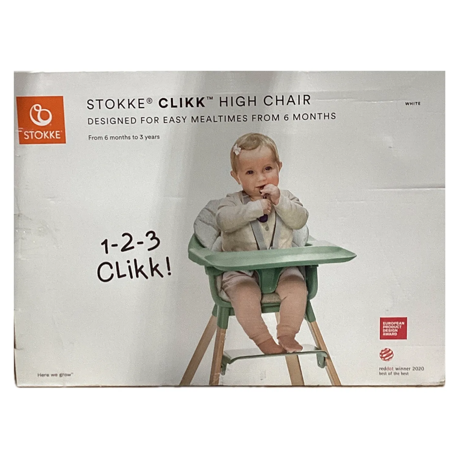 Clikk High Chair - White