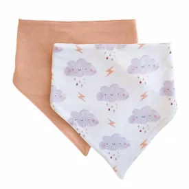 Cloudy Cuddles 2pc Bandana Bibs