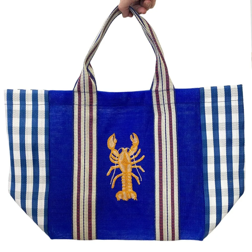 Coral Lobster Recycled Shopper