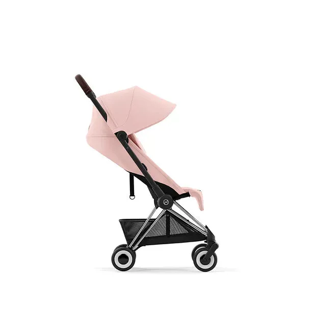 COYA Stroller - Chrome Frame   Peach Pink Seat