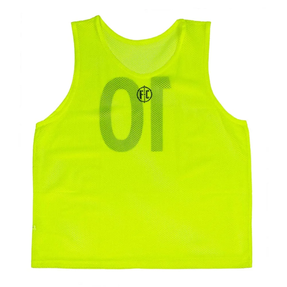 FC Mesh Numbered Training Bib Set - Adult (Yellow)