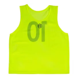 FC Mesh Numbered Training Bib Set - Adult (Yellow)