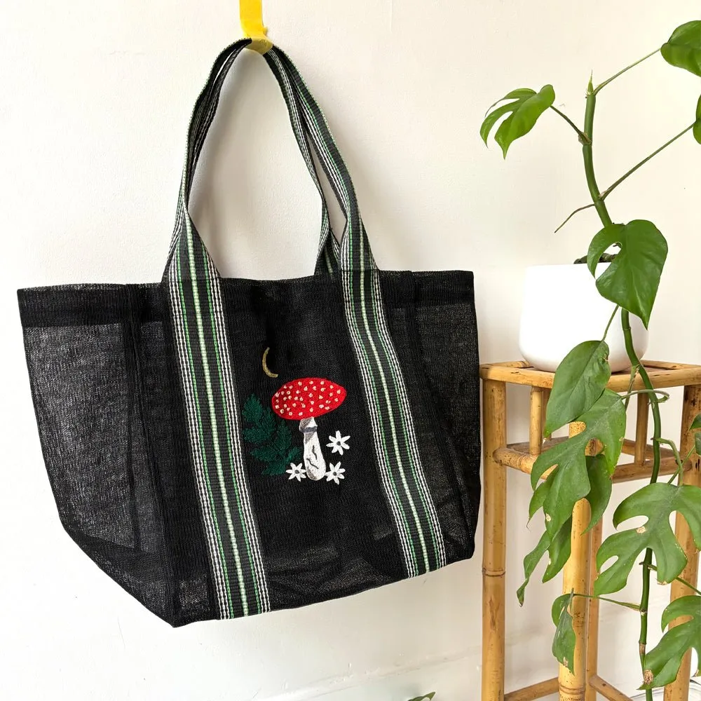 Forage Black Recycled Shopper