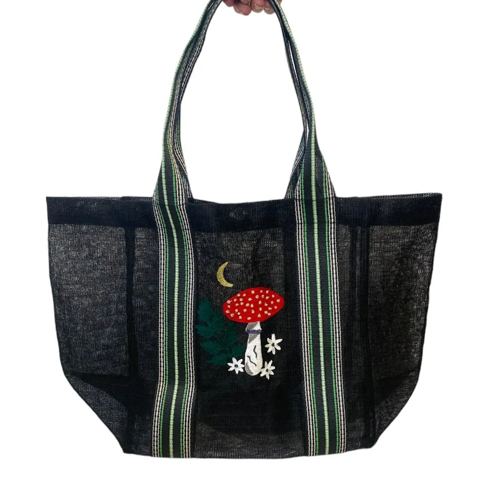 Forage Black Recycled Shopper