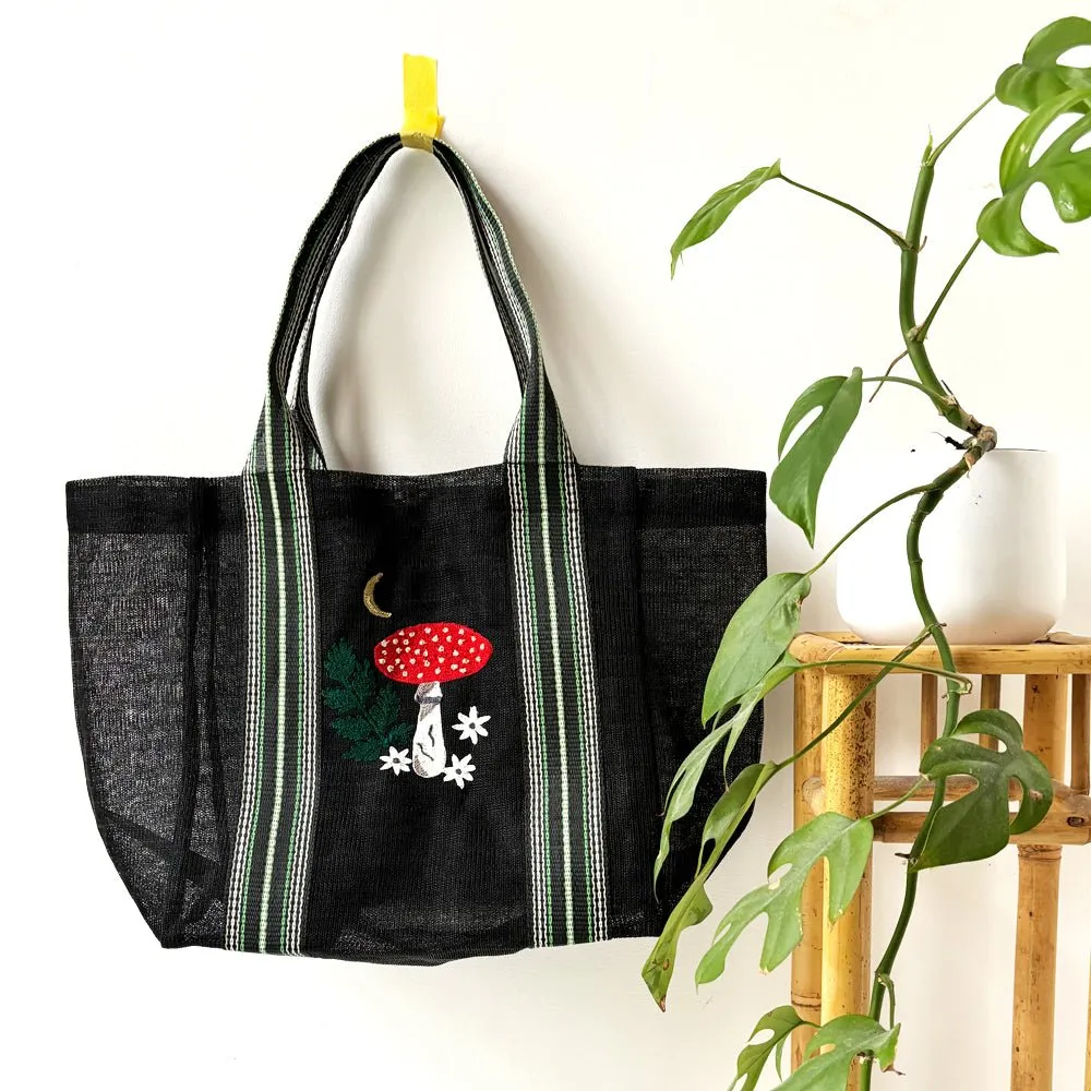 Forage Black Recycled Shopper