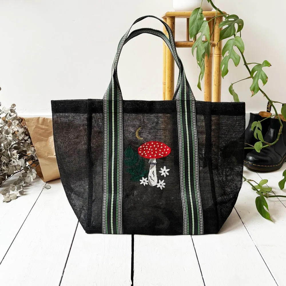 Forage Black Recycled Shopper