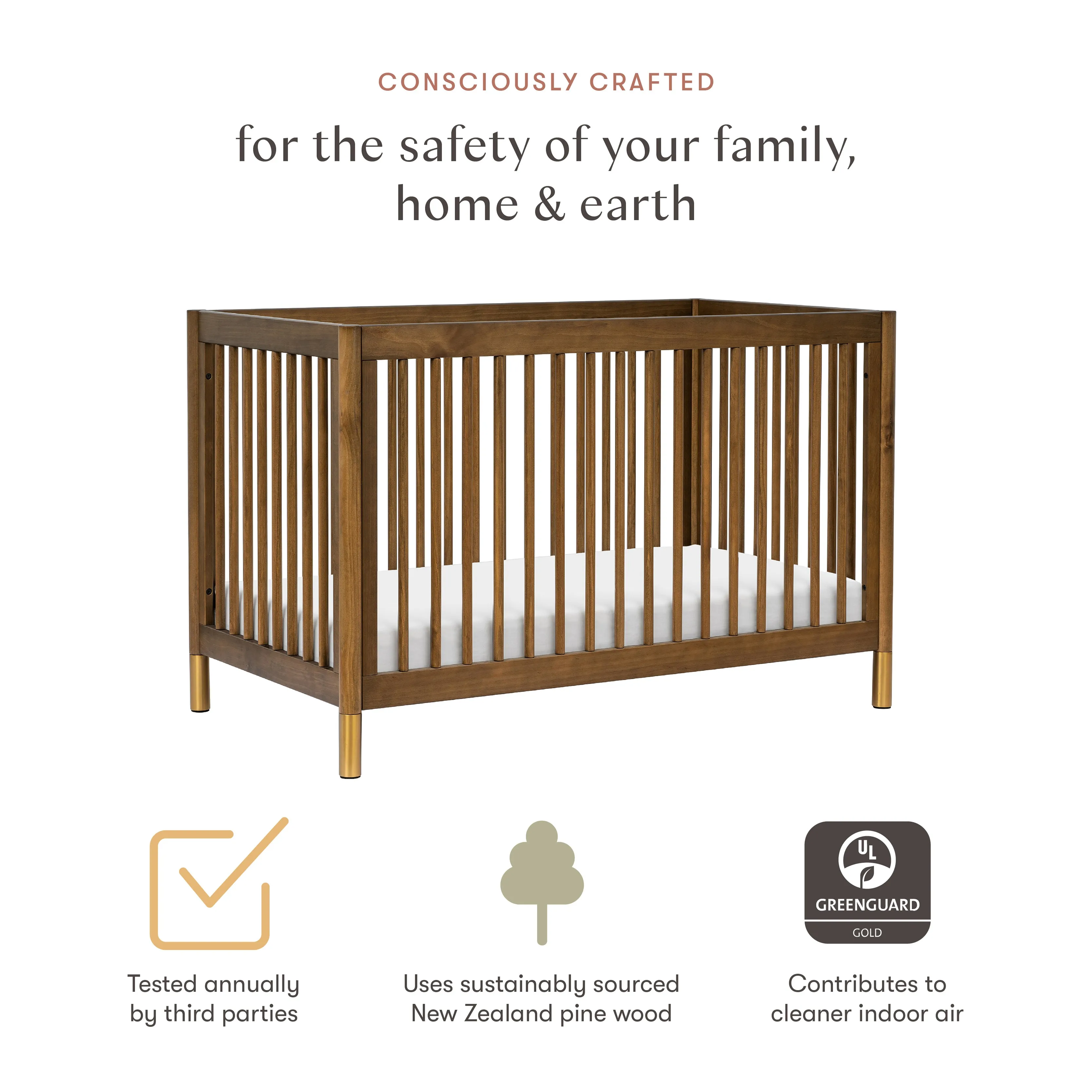 Gelato 4-in-1 Crib with Toddler Bed Conversion Kit