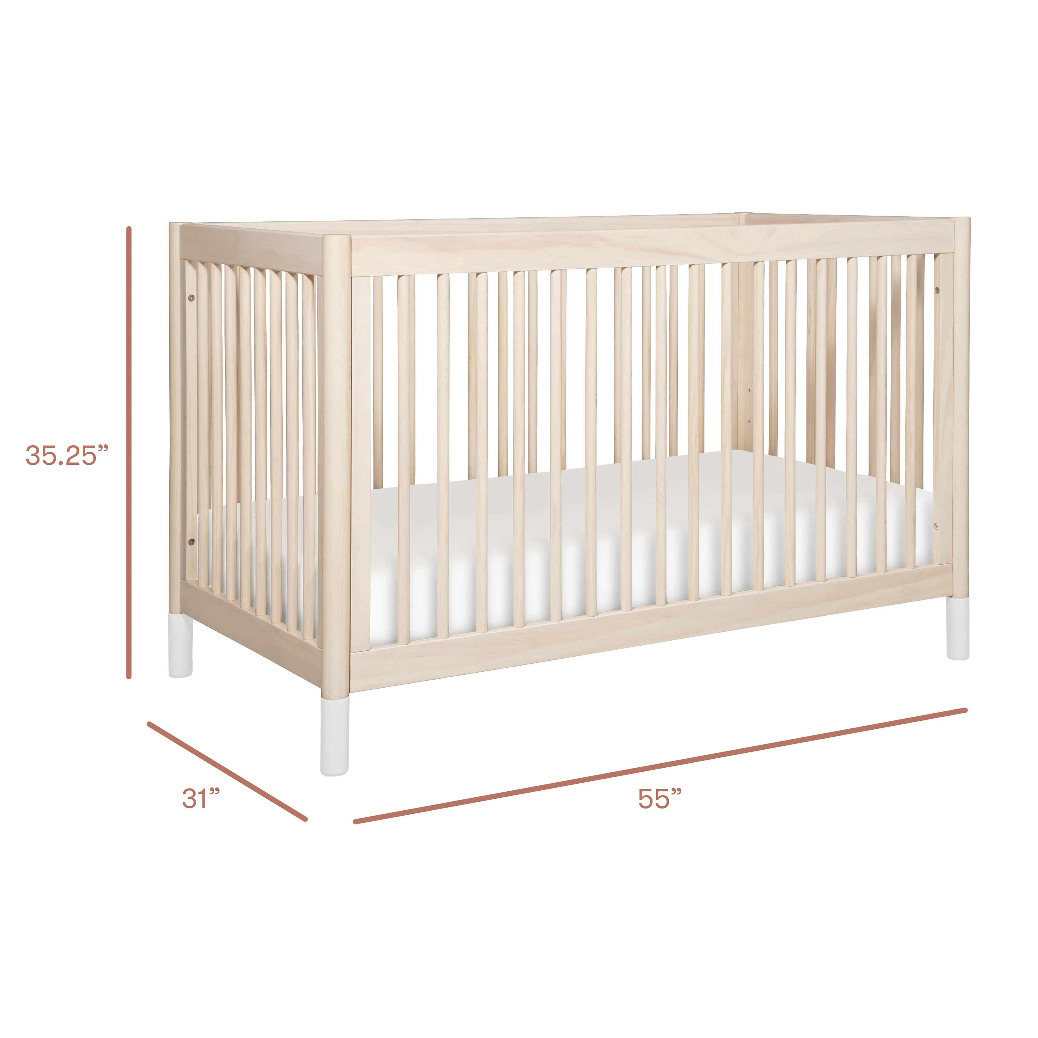 Gelato 4-in-1 Crib with Toddler Bed Conversion Kit