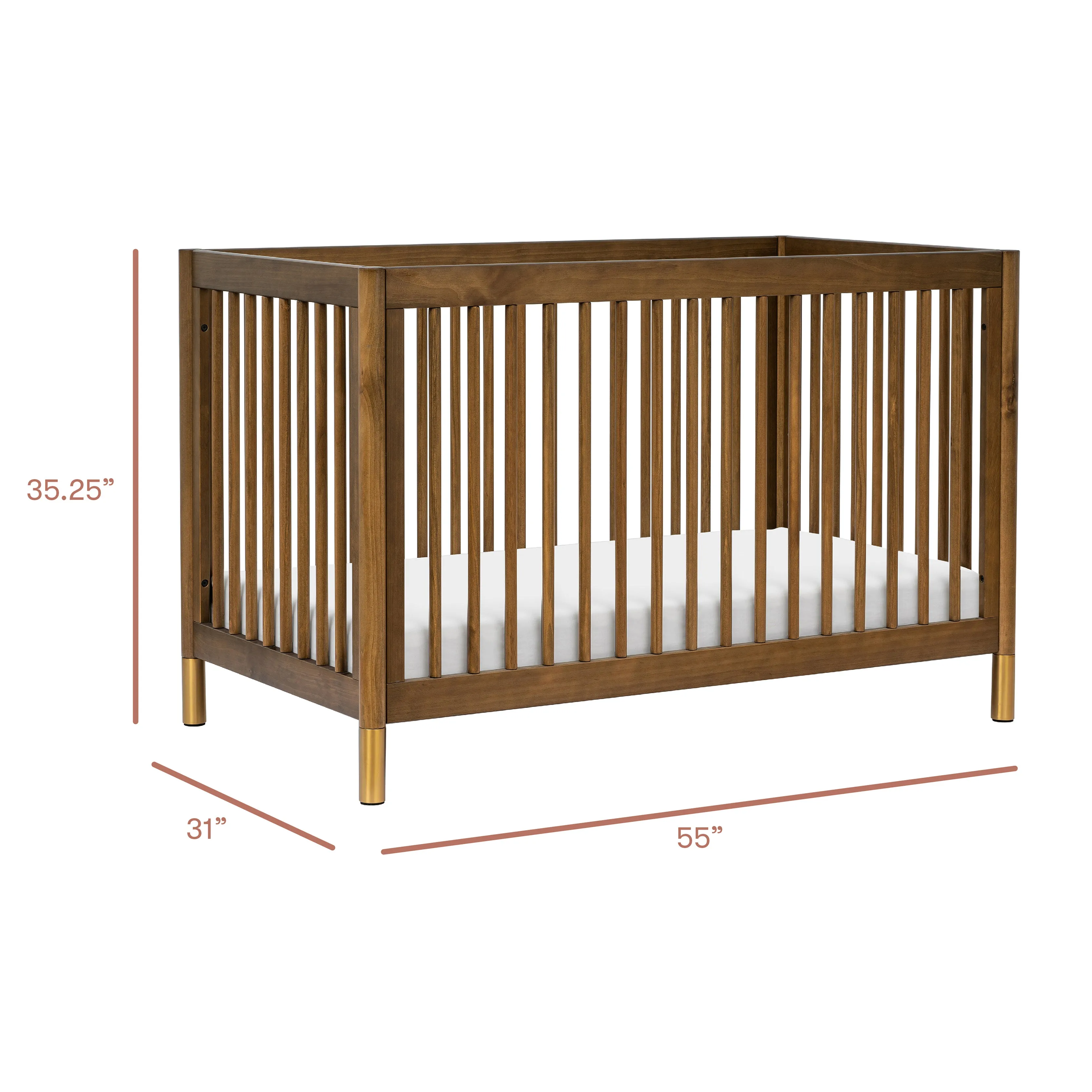 Gelato 4-in-1 Crib with Toddler Bed Conversion Kit