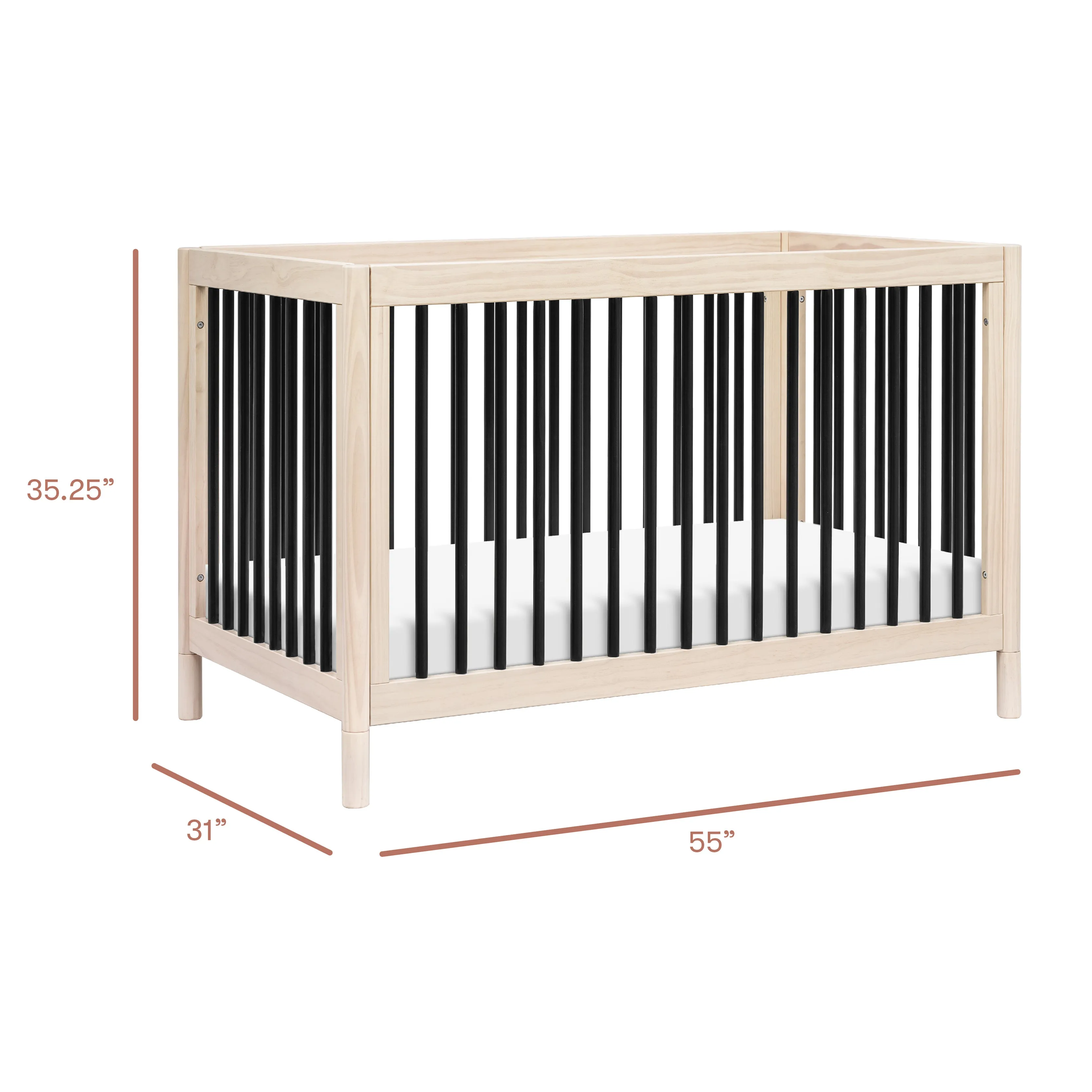 Gelato 4-in-1 Crib with Toddler Bed Conversion Kit