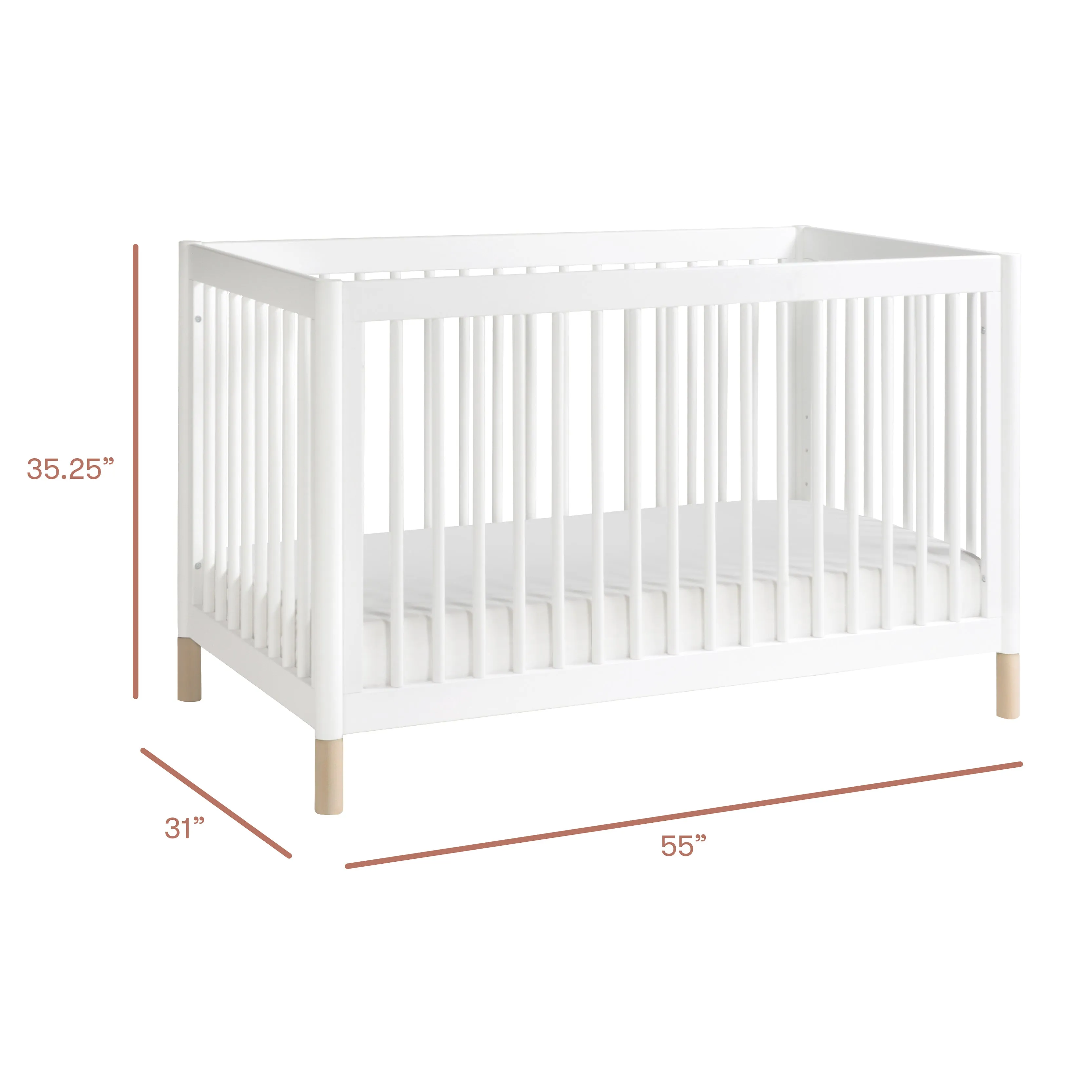 Gelato 4-in-1 Crib with Toddler Bed Conversion Kit