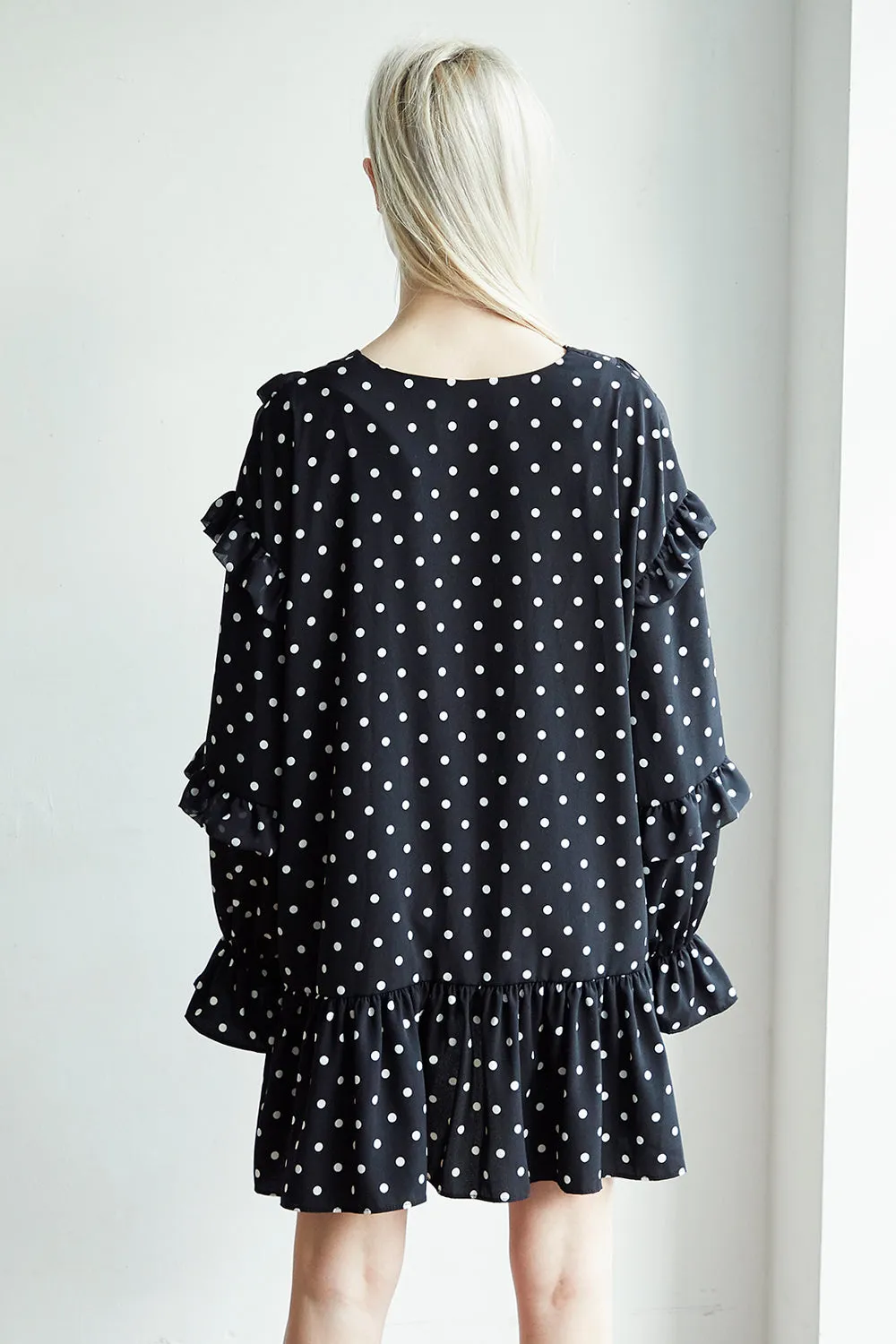 Gemma Polka Dot Ruffle Dress