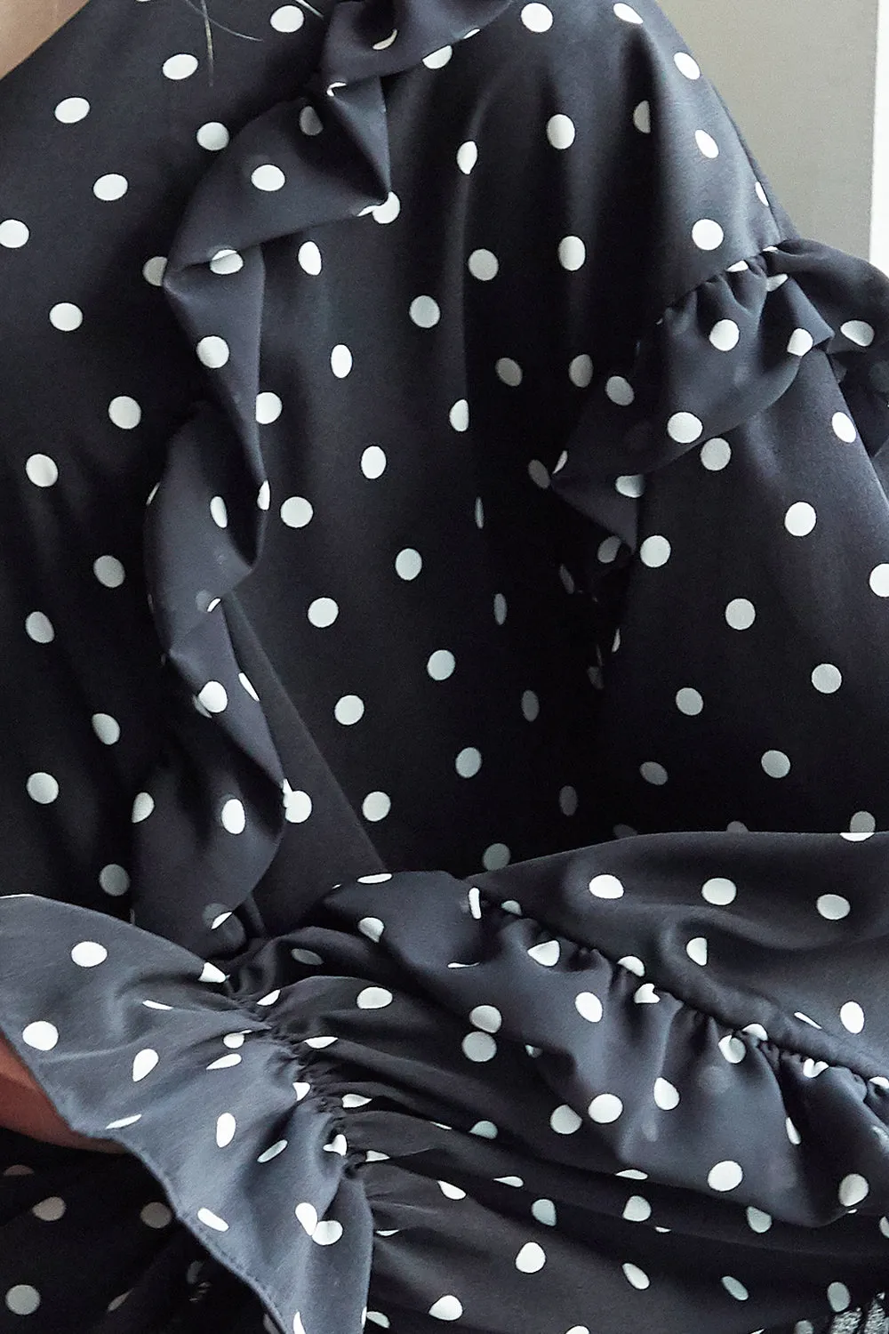 Gemma Polka Dot Ruffle Dress