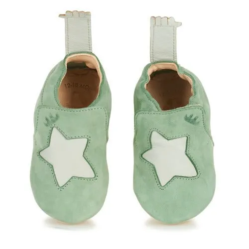 Green Star Baby Shoes