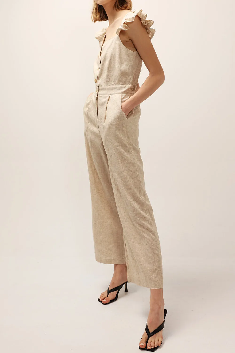 Hailey Ruffle Strap Jump Suit