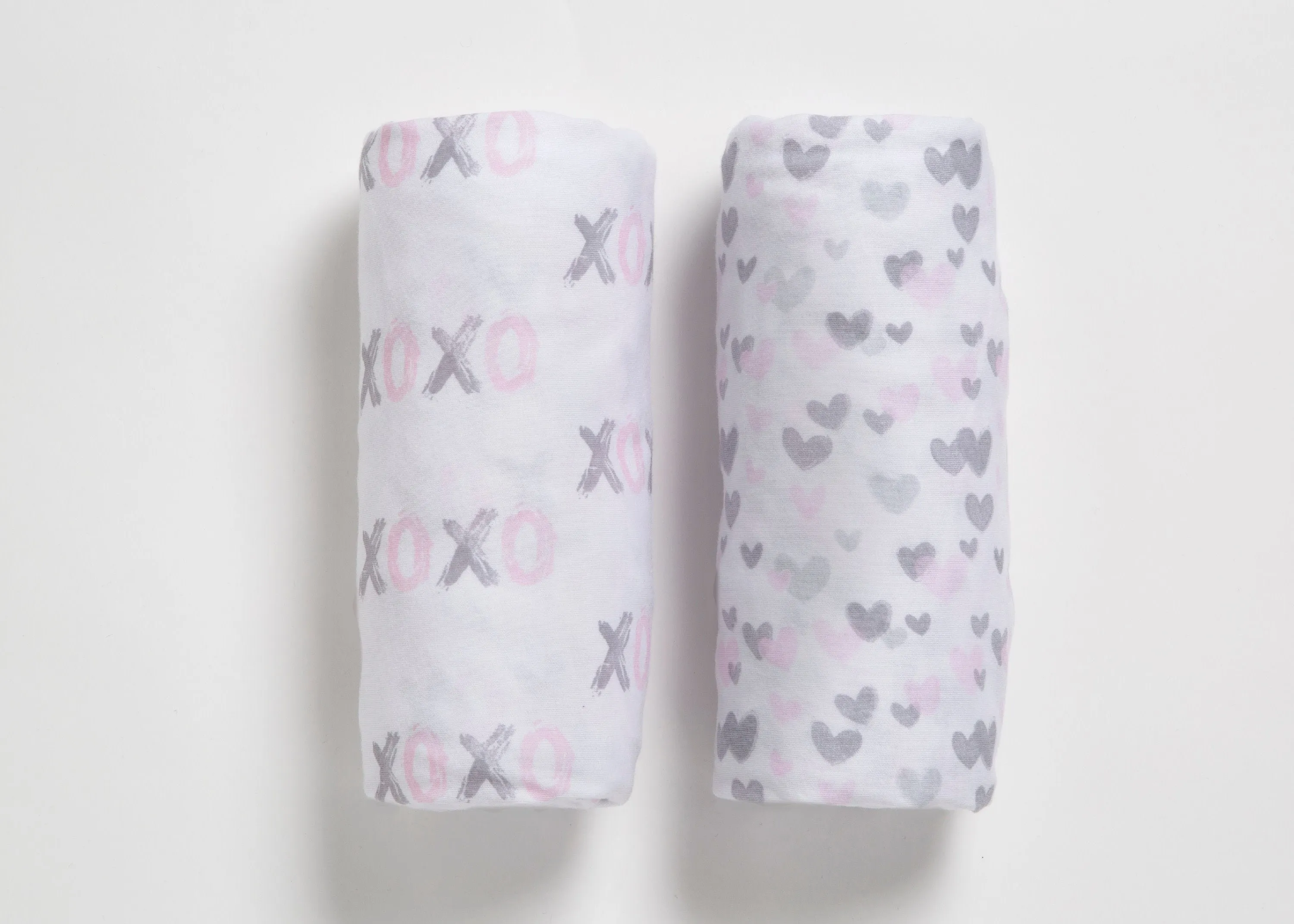 Hearts N Kisses Fitted Crib Sheets - 2 Pack