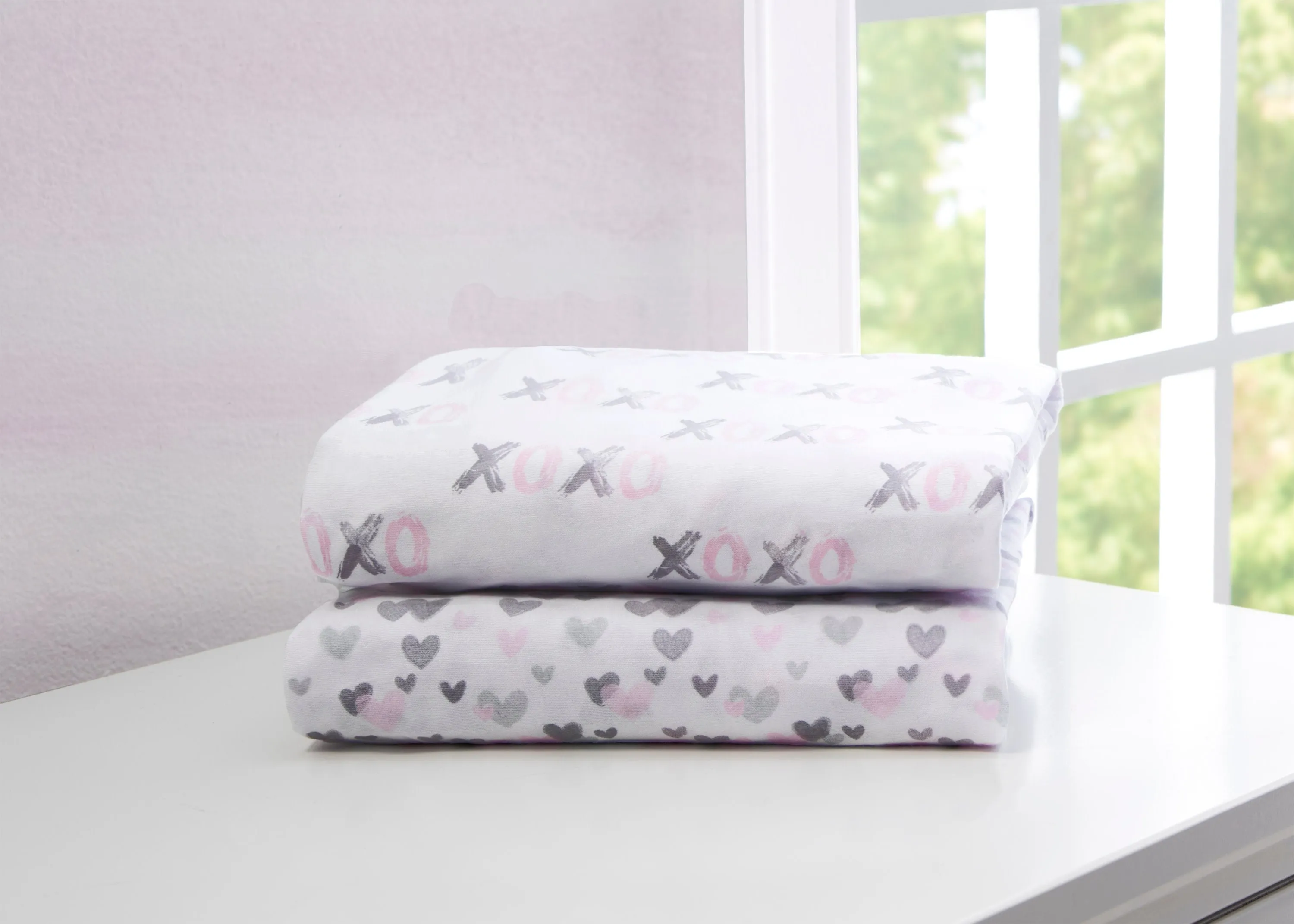 Hearts N Kisses Fitted Crib Sheets - 2 Pack